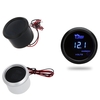 Digital Voltage Meter Gauge for Auto Car 52mm 2in LCD 0~15V Warning Light Black