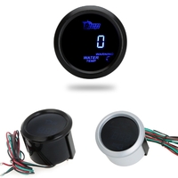 Digital Water Temperature Meter Gauge with Sensor for Auto Car 52mm 2in LCD 40~120Celsius Degree Warning Light Silver