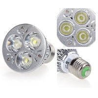 Dimmable 9W E27 White LED Light Spotlight Lamp Bulb 185-265V