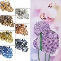 DIY 5D Handmade Diamonds Embroidery Painting Set Dandelion Round Diamond Pasted Cross Stitch Mosaic Home Decoration 30 * 56cm