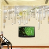 DIY Acrylic Square Solid Mirror Wall Sticker Bathroom Porch Ceiling Decoration Stickers