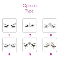 DIY Adhesive Face Gems Rhinestone Temporary Tattoo Jewels Festival Party Body Glitter Stickers Flash Temporary Tattoos Sticker Easy To Operate