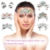 DIY Adhesive Face Gems Rhinestone Temporary Tattoo Jewels Festival Party Body Glitter Stickers Flash Temporary Tattoos Sticker Easy To Operate