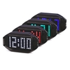 DIY Black Digital LED Mirror Clock Matrix Desktop Alarm Clock Electronic Learning Kit Module with 12H/24H Function ?/? Temperature Display Indoor Thermometer Adjustable LED Luminance Holiday and Birthday Remind Function