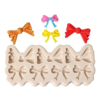 DIY Bowknot Cake Mold Chocolate Fondant Decorating Tool Lace Border Silicone Baking Sugarcraft Gumpaste Molds No Stick