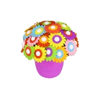 DIY Craft Handmade Button Bouquet Materials Iron Wire Button Petal Bouquets Kit for Children