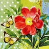 DIY Handmade Diamond Painting Set Butterflies over Flowers Resin Rhinestone Pasted Cross Stitch for Home Decoration 35*35cm