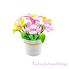 DIY Handmade Material Environmental Ultralight Color Clay Potted Flower DIY Kits for Children Educational Toy