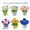 DIY Handmade Material Environmental Ultralight Color Clay Potted Flower DIY Kits for Children Educational Toy