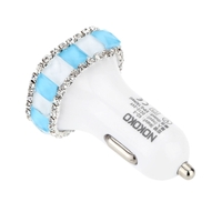 DIY High Speed 2-Port 5V 2A + 5V 1A USB Car Charger with Data Cable for iPhone 6 6 Plus 6S 6S Plus Samsung HTC Huawei