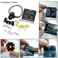 DIY Kit for Random LED Touch Dice Electronic Set with 7pcs LEDs