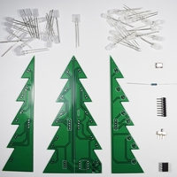 DIY Star Flashing 3D LED Light Decoration Christmas Tree Electronic Learning Kit Module Switching Different Effect By One Button