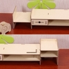 DIY Storage Shelf Monitor Stand Riser File Organizer Stationery Holder Office Desk Organizer Wood