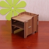DIY Storage Shelf Monitor Stand Riser File Organizer Stationery Holder Office Desk Organizer Wood