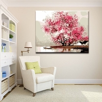 DIY Unframed Oil Painting by Numbers Kit Hand Painted Picture Handwork Acrylic Paint Misty Rain Pattern Decoration for Home Living Room Bedroom Office Art Paintings 16*20"