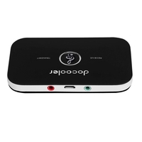 Docooler B6 2 in 1 BT Transmitter & Receiver Wireless A2DP BT Audio Adapter Portable Audio Player Aux 3.5mm Black