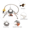 Docooler Portable Camping Stove Gas Stove Outdoor Burner Cooker Furnace with Piezo Ignition Ultralight Compact Storage for Outdoor Backpacking Camping Hunting