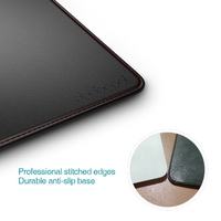 dodocool 2-in-1 Mouse Pad Carrying Case PU Leather Surface Non-slip Base Stitched Edges 7.48" x 7.48"