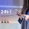 dodocool 2-in-1 Portable Universal Adhesive PU Leather Folding Phone Holder Desktop Stand Hand Finger Grip for iPhone Samsung LGHTC Smartphone Reusable Black