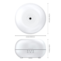 dodocool 300ml Air Humidifier Aroma Essential Oil Diffuser Aromatherapy Ultrasonic Cool Mist Auto Shut-off Timer Waterless Protection with 7 Colors LED Lights and Adjustable Mist Mode for Office Home US Plug White