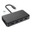 dodocool 6-in-1 Multifunction USB-C Hub with Type-C Power Delivery 4K Video HD Output Port Gigabit Ethernet Adapter and 3 SuperSpeed USB 3.0 Ports Black