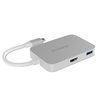 dodocool Aluminum Alloy USB-C to 4-port USB 3.0 Hub with HD Output Port Convert USB Type-C Port into 4 SuperSpeed USB 3.0 Ports and 1 4K HD Output Port for MacBook / MacBook Pro / Google Chromebook Pixel and More Silver