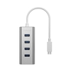 dodocool Aluminum USB Type-C Male Connector to 4-Port USB 3.0 Hub Adapter with USB-C Female Charging Port PD for New MacBook Rose Gold