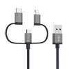 dodocool MFi Certified 3.3ft / 1m 3-in-1 Nylon Braided Micro-USB to USB 2.0 Cable with Lightning and USB Type-C Adapter Charge and Sync for iPhone X/8 Plus/8/7 Plus/7/6s Plus/LG V20/G6/G5/HTC 10/Google Pixel XL/Lumia 950XL/Nexus 5X/Nexus 6P/Samsung S8+/S8