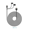 dodocool MFi Certified 3.3ft/1m 3-in-1 TPE Micro-USB to USB 2.0 Cable with Lightning and USB-C Adapter Charge and Sync for iPhone X/8 Plus/8/7/7 Plus/6s Plus/LG G5/HTC 10/Lumia 950XL/Nexus 5X/Samsung S6 and More Black