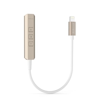 dodocool MFi Certified Lightning to 3.5mm Headphone Audio Jack Adapter Lightning to 3.5mm Earphone Plug Converter with In-line Remote and Bass Boost for iPhone 7/iPhone 7 Plus and More Lightning Devices Gold