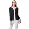 Fashion Contrast V Neck Long Sleeve Chiffon Blouse for Women