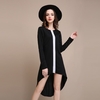 Fashion Contrast Vertical Irregular Asymmetrical Women