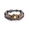 Fashion Cute Flower Alloy Leather Wristband Women