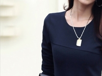 Fashion Elegant Women Sexy Mini Dress Long Sleeve Slim OL Pencil Dress Dark Blue