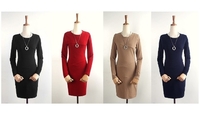 Fashion Elegant Women Sexy Mini Dress Long Sleeve Slim OL Pencil Dress Khaki
