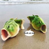 Fashion Fish Slippers Handmade Personality Fish Sandals Women Children Outdoors Beach Slippers