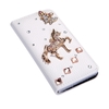 Fashion Flip PU Leather Bling Flower Wallet Protective Case Cover with Card Holder for iPhone 6 Plus