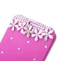 Fashion Flip PU Leather Bling Rhinestone Diamond Protective Case Cover for Samsung Galaxy S6