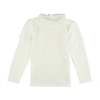 Fashion Girl Splice Pearl Button Long Sleeve Warm Pullover Sweatshirt