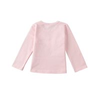 Fashion Kids Baby Girl Cotton T-Shirt Cute Ear Whisker Pattern Long Sleeve Casual Soft Toddler Tee Tops White/Pink/Grey
