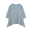 Fashion Kids Cotton A-Line Irregular Hem Round Neck Long Sleeve Loose Children Girls