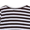 Fashion Kids Girl Dress Striped Ruffle Lace Bowknot Mesh Floral Round Neck Long Sleeve Princess Dresses Dark Blue/Coffee