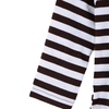 Fashion Kids Girl Dress Striped Ruffle Lace Bowknot Mesh Floral Round Neck Long Sleeve Princess Dresses Dark Blue/Coffee