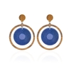 Fashion Lady Natural Wooden Ear Studs for Women Water Shape Drop Dangle Earrings