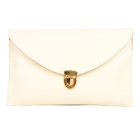 Fashion Lady Women Envelope Clutch Chain Purse Handbag Shoulder Tote Messenger Bag Beige