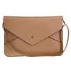 Fashion Lady Women Envelope Clutch Purse Handbag Shoulder Tote Messenger Bag PU Leather Camel