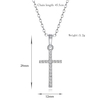 Fashion Luxurious Copper Gold Plated Zircon Rhinestone Crystal Cross Pendant Necklace Chain Jewelry for Women Girls Gift Party Wedding