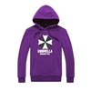 Fashion Men Hoodies Umbrella Letter Print Long Sleeves Pocket Hooded Pullover Sweatshirt Purple
