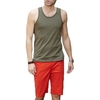 Fashion Men Tank Tops Crew Neck Sleeveless Sports Causal Vests Army Green