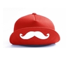 Fashion Men Women Hat Mustache Adjustable Buckle Hip Hop Snapback Baseball Cap Unisex Red